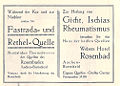 Werbung Fastrada Rethelquelle, 1931