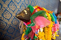 The damaged figurehead of Ekkachai royal barge