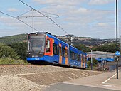 Tram train in Sheffield