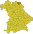 Lage des Landkreises Hof in Bayern