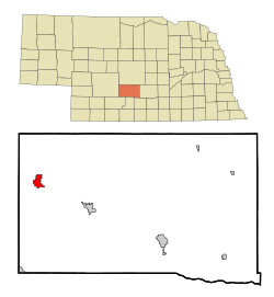 Location of Gothenburg, Nebraska