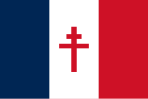 1940–1944 Flagge der Freien Französischen Kräfte