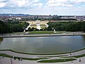 Uitzicht vanaf het dakterras over Schloss en stad