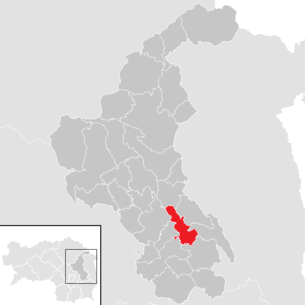 Lage der Gemeinde Ilztal im Bezirk Weiz (anklickbare Karte)