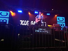 Gannon performing live for the BBC at Boardmasters Festival.