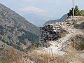 Veduta della valle del fiume Bistrica dalla fortezza.