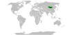 Location map for Kyrgyzstan and Mongolia.