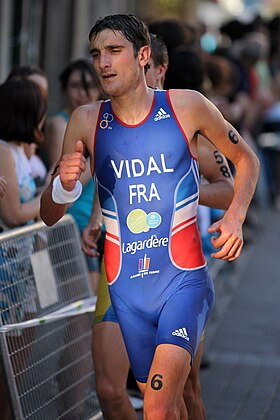 Laurent Vidal bei der Triathlon-Europameisterschaft Pontevedra, 2011