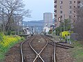 A view of the platforms and tracks.