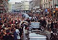 Image 21President John F. Kennedy in motorcade in Cork on 27 June 1963 (from History of Ireland)