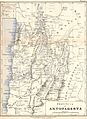 Map of Antofagasta Province in 1895. Caracoles is marked out east of Mejillones and south of Calama.