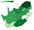 The ANC's performance by region in the 2024 South African general election..]]