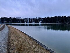 Stausee zwischen Mühlau und Epfach