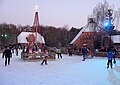 Eislaufbahn des Winter-Zoo