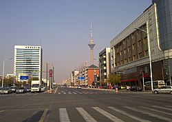 Intersection of Weijin Road and Xiaguang Avenue inside the subdistrict, 2013