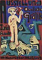 Kirchners Plakat zur Ausstellung Deutsche Grafik im Kunstsalon Wolfsberg, 1920er Jahre