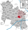 Lage der Gemeinde Buchdorf im Landkreis Donau-Ries