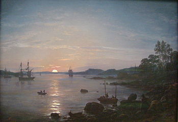 Holmestrand'da Fiyort, Johan Christian Dahl, 1843