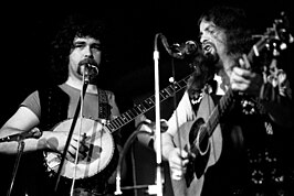 Finbar en Eddie Furey in oktober 1974 tijdens een optreden in de Musikhalle, Hamburg, Duitsland