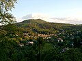 Blick vom Berg Oybin aus zum Hochwald