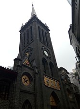 The cathedral tower in 2015