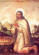 18th century oil painting of Saint Juan Diego by Miguel Cabrera