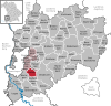 Lage der Gemeinde Lachen im Landkreis Unterallgäu