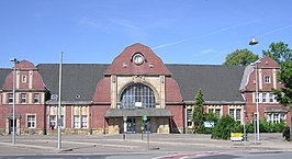 Het stationsgebouw van Quakenbrück