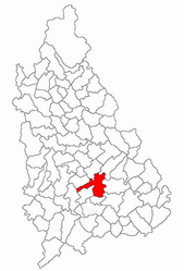 Location in Dâmbovița County