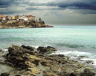 Sozopol on a stormy day.