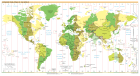 Weltkarte mit Zeitzonen