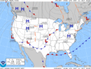 A surface weather analysis for the United States on October 21, 2006