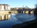 The weir and bridge over the River Wharfe at Wetherby