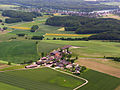 Luftaufnahme von Gennersbrunn mit Büsingen im Hintergrund