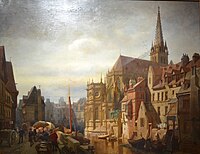 Blick auf die Apsis der Kirche Saint-Pierre in Caen, 1873