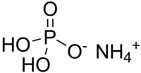 Structuurformule van ammoniumdiwaterstoffosfaat