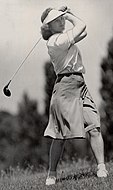 Olympiasiegerin Mildred Didrikson – hier im Jahr 1948 in ihrer späteren Karriere als Golferin unter ihrem Namen Mildred Zaharias