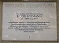 Berlin-Wedding, Berliner Gedenktafel für Hugo Heimann