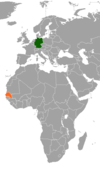 Location map for Germany and Senegal.