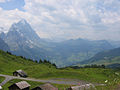 Blick von der Grossen Scheidegg mit Männlichen am rechten Bildrand, Eiger links