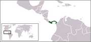 Locator map for Panama