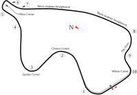 A map showing the layout of Canadian Tire Motorsport Park