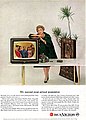 Image 1An RCA Victor Color TV ad featuring milliner Lilly Daché in 1959. (from Color television)