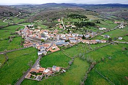 Aerial view of Riello from south of the municipal