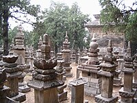 Some of the 167 stupas in the stupa forest at Lingyan, some as old as the Tang dynasty (618 - 907) while some date as late as the Qing dynasty (1644 - 1911).