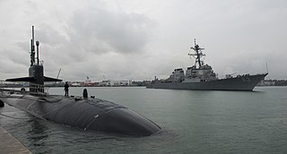 USS Buffalo and USS Stethem depart Changi Naval Base for the at-sea. (28506939156)