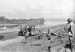 USS LST-469 during the landing at Lingayen Gulf on 9 January 1945
