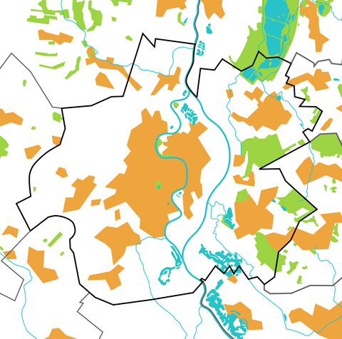 Mapa konturowa Raciborza