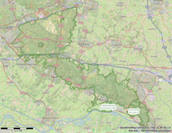 Overzichtskaartje natuureservaat Utrechtse Heuvelrug 2015