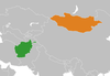 Location map for Afghanistan and Mongolia.